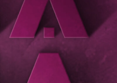 zoom sulle lettere AA del logo CAMA
